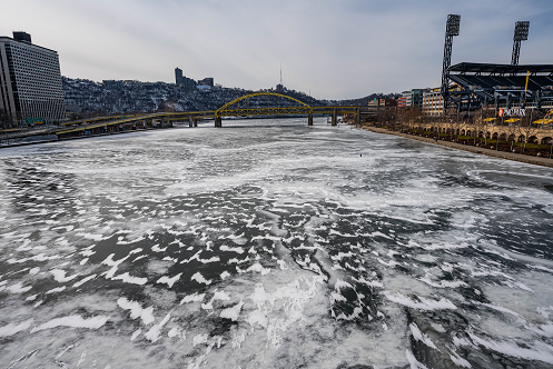 Pittsburgh frozen river 01