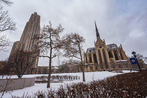 Pittsburgh Winter Cathedral Of Learning and Heinz Chapel