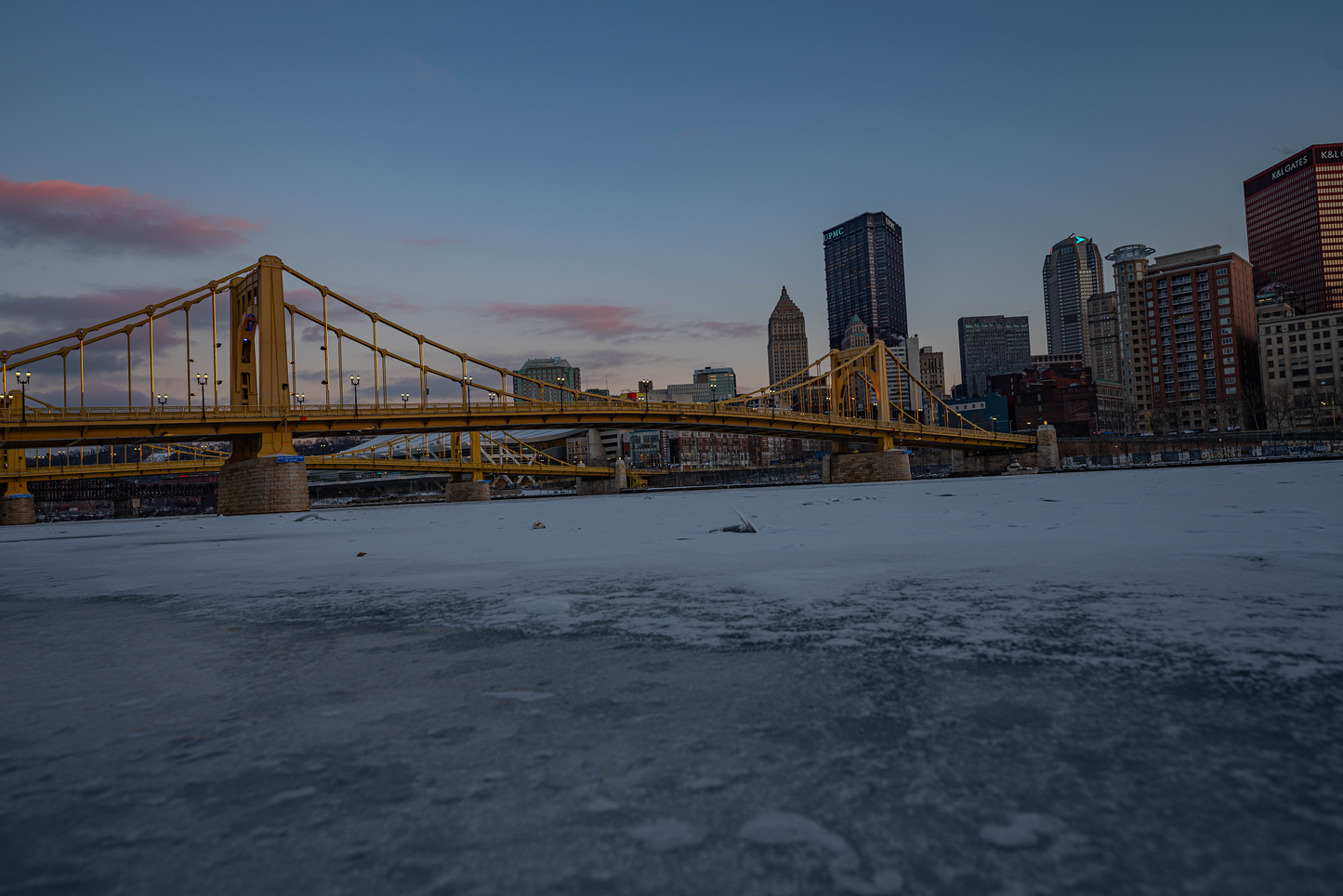 Pittsburgh Winter Breathtaking sunset 07