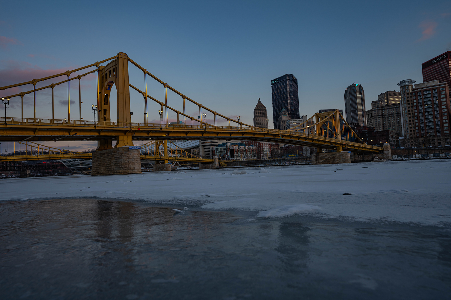Pittsburgh Winter Breathtaking sunset 08