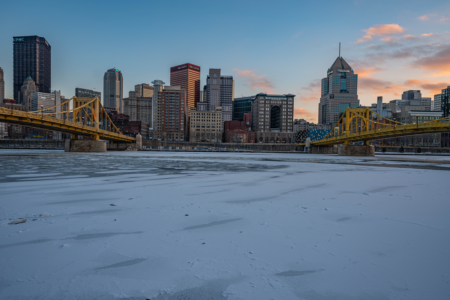 Pittsburgh Winter Breathtaking sunset 09