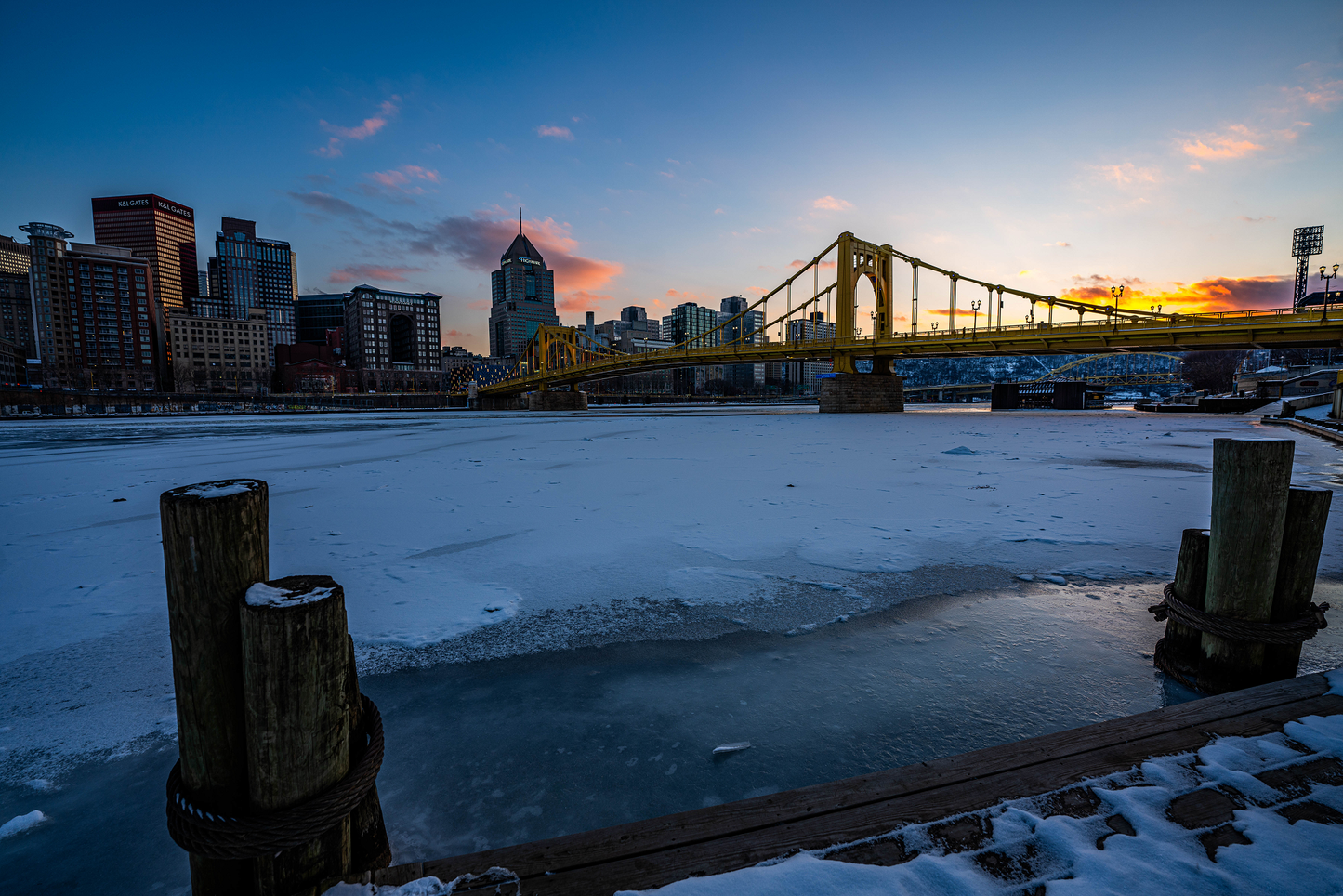 Pittsburgh Winter Breathtaking Sunset 03