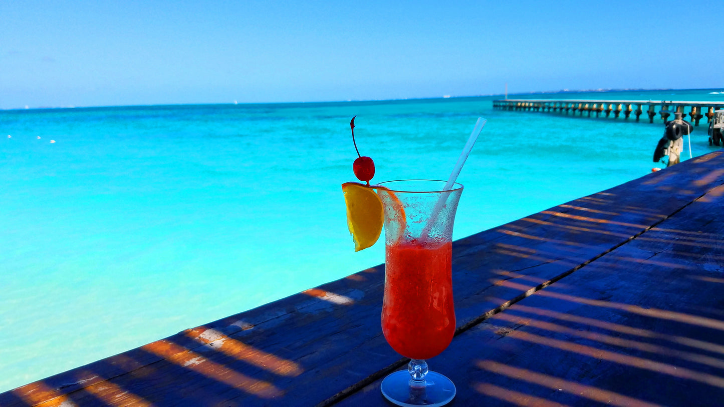 Cocktail at the Beach, Cancun Mexico