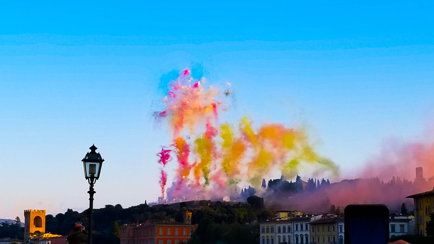 Daytime Fireworks Florence Italy