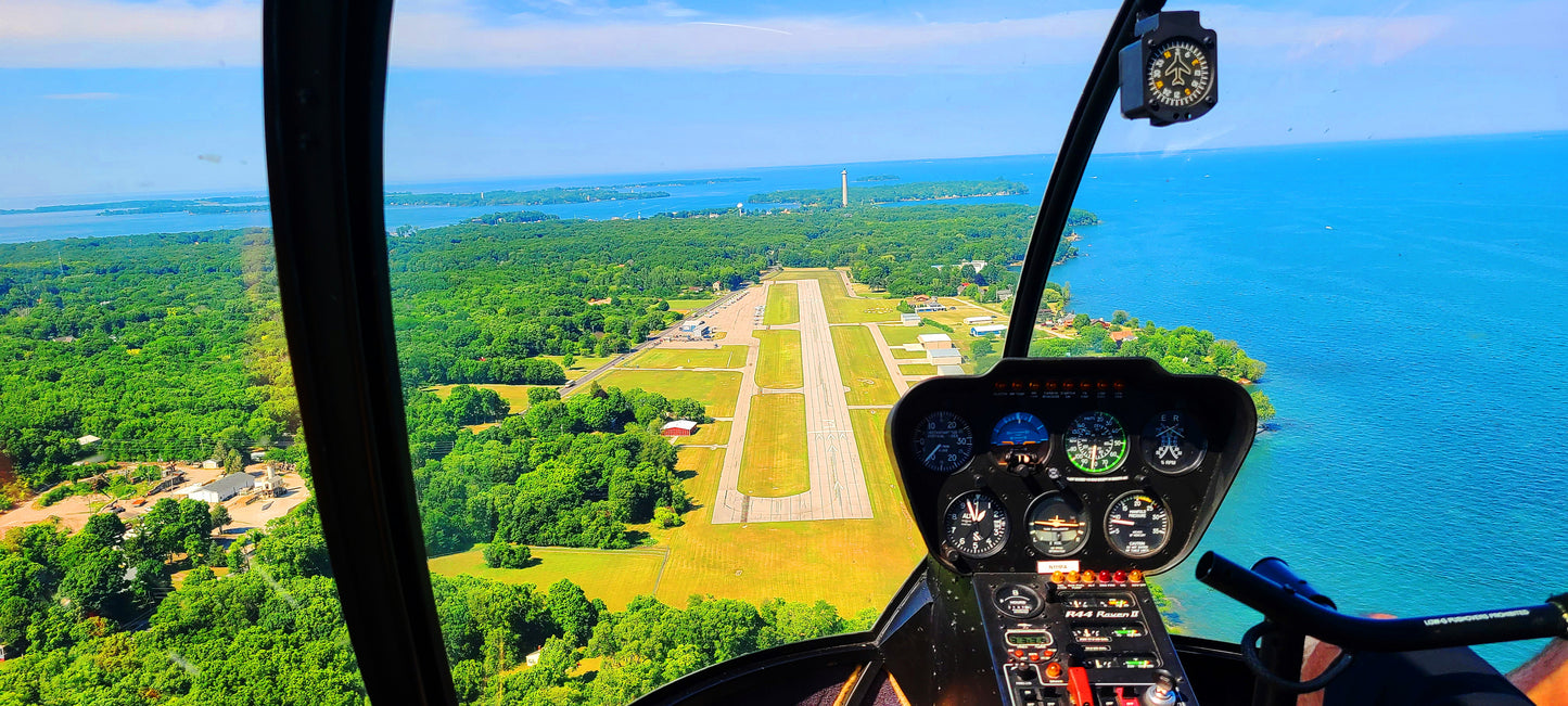 Helicopter View of Putin Bay Ohio