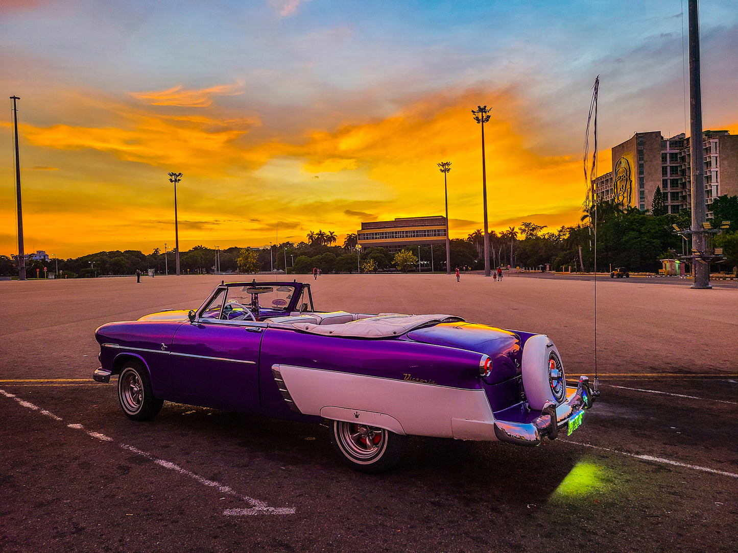 Cuba Havana Classic Car Ride at Sunset