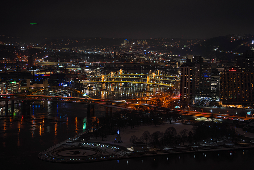 Pittsburgh Winter Night Shot